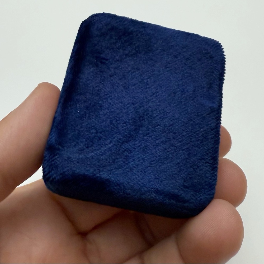 Vintage Royal Blue Velvet Jewelry Ring Presentation Box Adams-Magnon Tampa FL - Picture 8 of 9